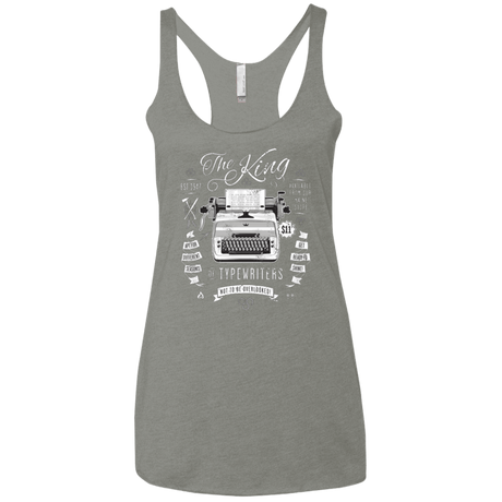 T-Shirts Venetian Grey / X-Small The King of Typewriters Women's Triblend Racerback Tank