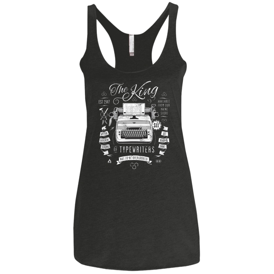 T-Shirts Vintage Black / X-Small The King of Typewriters Women's Triblend Racerback Tank
