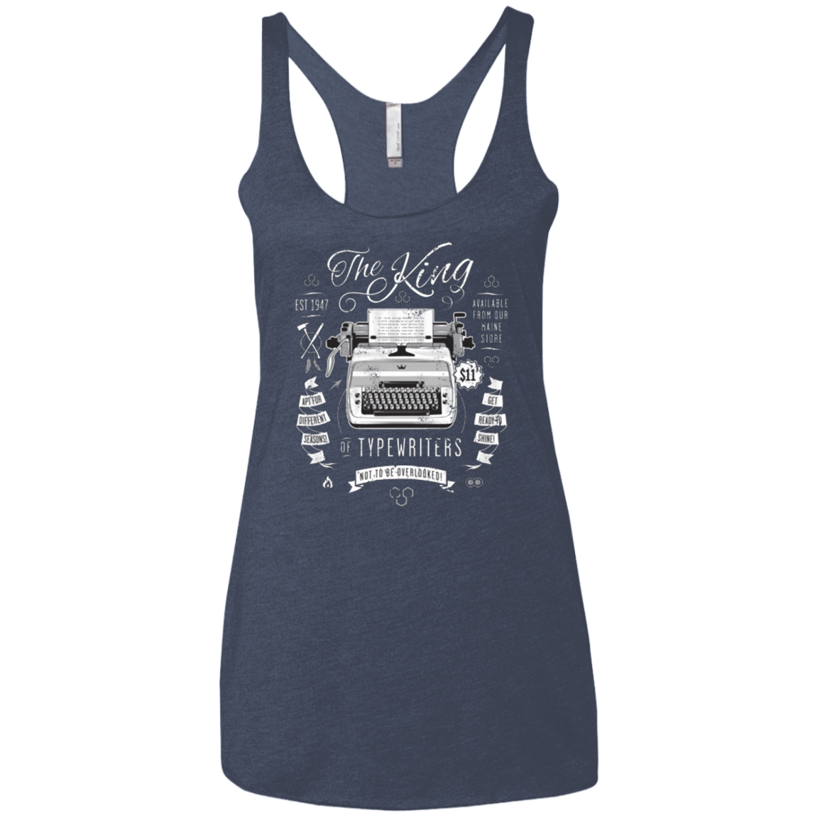 T-Shirts Vintage Navy / X-Small The King of Typewriters Women's Triblend Racerback Tank