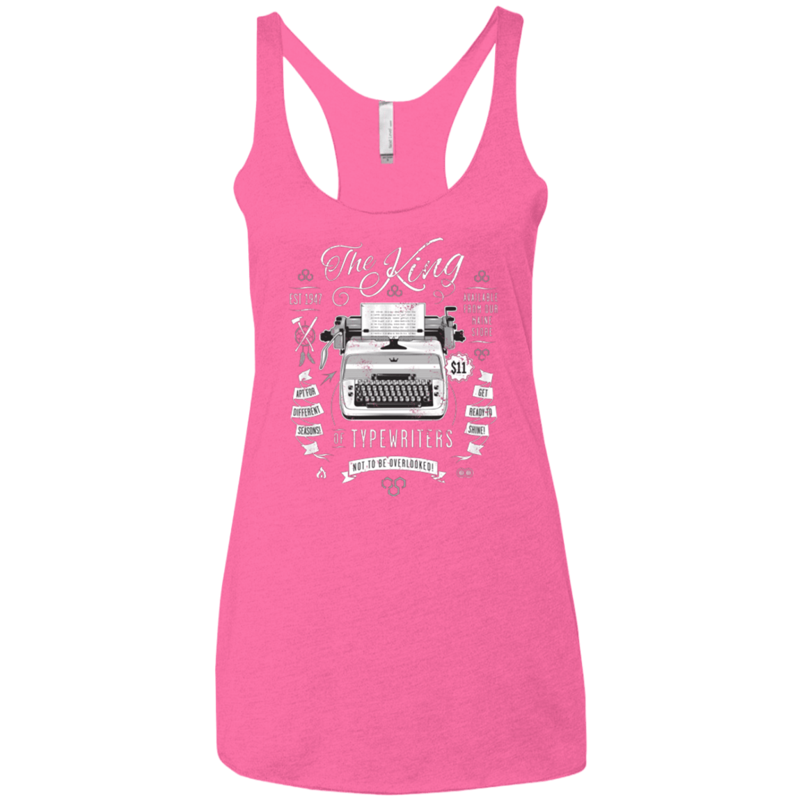 T-Shirts Vintage Pink / X-Small The King of Typewriters Women's Triblend Racerback Tank