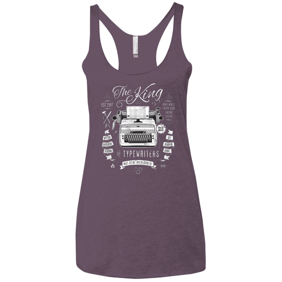 T-Shirts Vintage Purple / X-Small The King of Typewriters Women's Triblend Racerback Tank