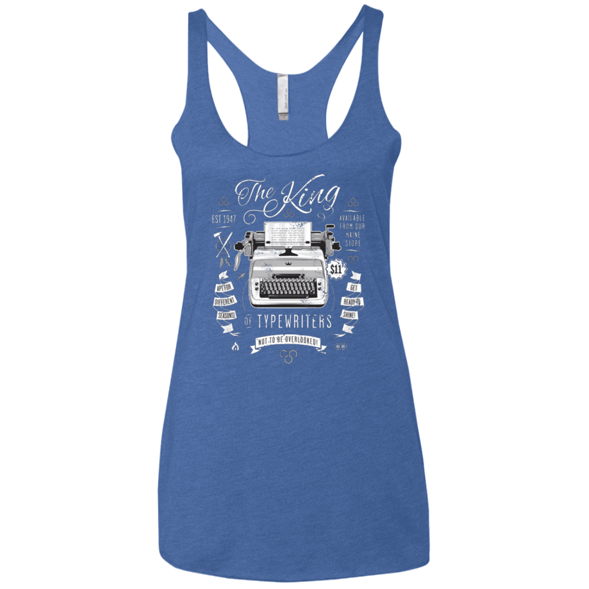 T-Shirts Vintage Royal / X-Small The King of Typewriters Women's Triblend Racerback Tank
