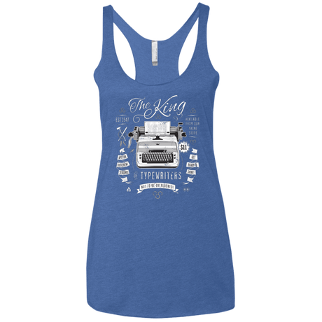 T-Shirts Vintage Royal / X-Small The King of Typewriters Women's Triblend Racerback Tank