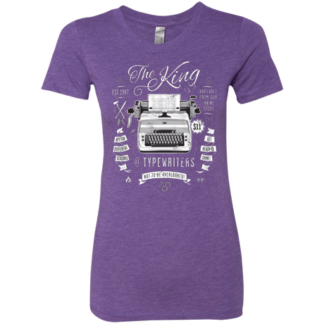 T-Shirts Purple Rush / Small The King of Typewriters Women's Triblend T-Shirt