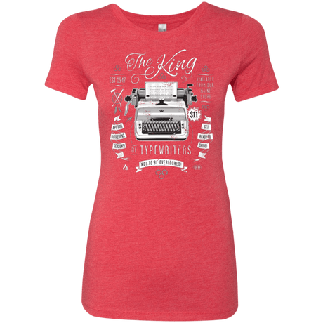T-Shirts Vintage Red / Small The King of Typewriters Women's Triblend T-Shirt