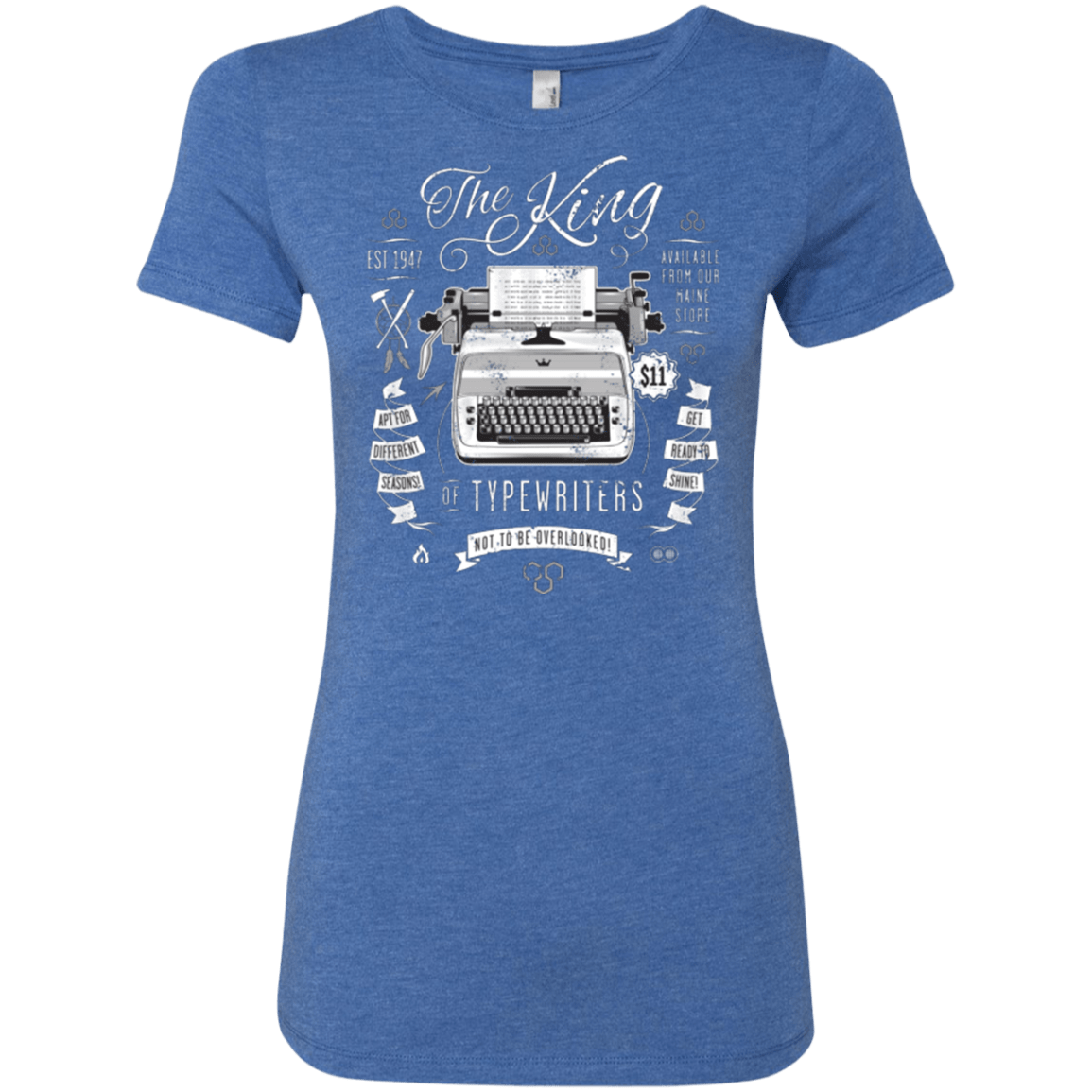 T-Shirts Vintage Royal / Small The King of Typewriters Women's Triblend T-Shirt
