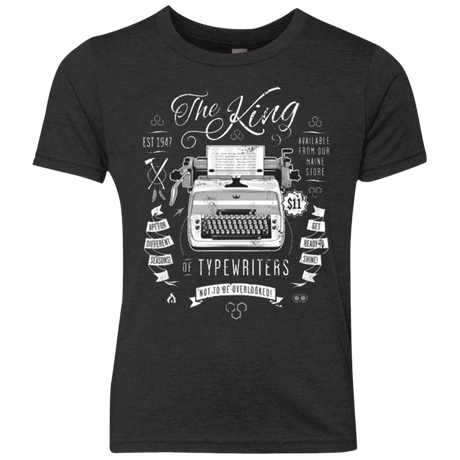 T-Shirts Vintage Black / YXS The King of Typewriters Youth Triblend T-Shirt