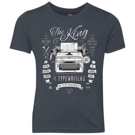 T-Shirts Vintage Navy / YXS The King of Typewriters Youth Triblend T-Shirt