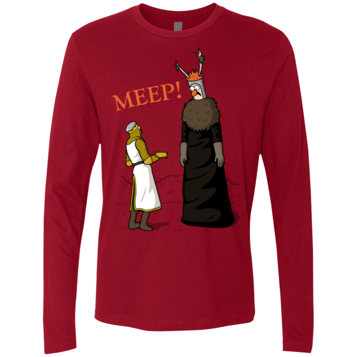 T-Shirts Cardinal / Small The Knight Who Says MEEP Men's Premium Long Sleeve