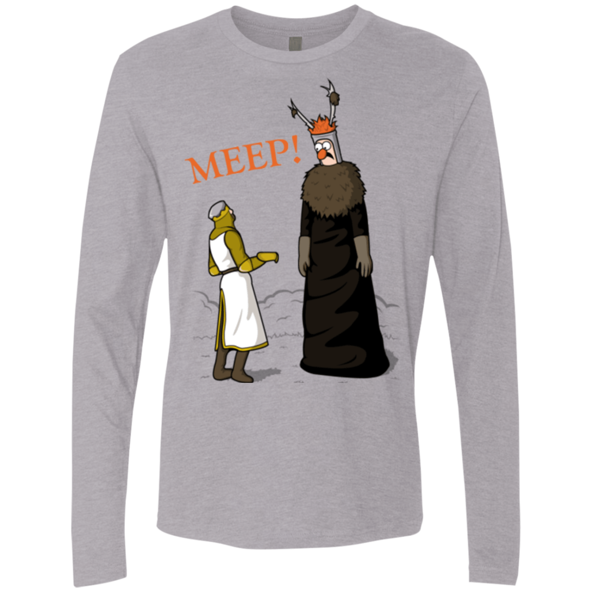 T-Shirts Heather Grey / Small The Knight Who Says MEEP Men's Premium Long Sleeve
