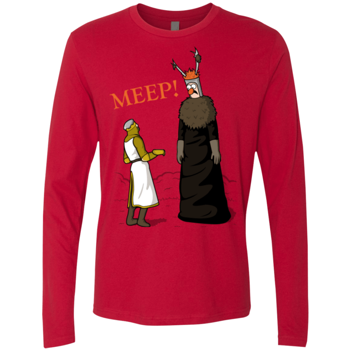T-Shirts Red / Small The Knight Who Says MEEP Men's Premium Long Sleeve