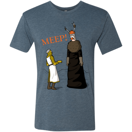 T-Shirts Indigo / Small The Knight Who Says MEEP Men's Triblend T-Shirt