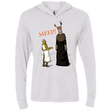 T-Shirts Heather White / X-Small The Knight Who Says MEEP Triblend Long Sleeve Hoodie Tee