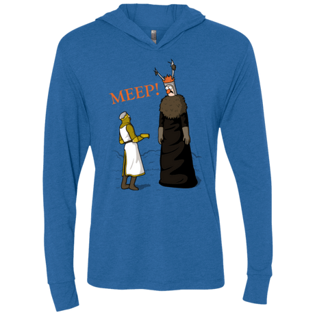 T-Shirts Vintage Royal / X-Small The Knight Who Says MEEP Triblend Long Sleeve Hoodie Tee
