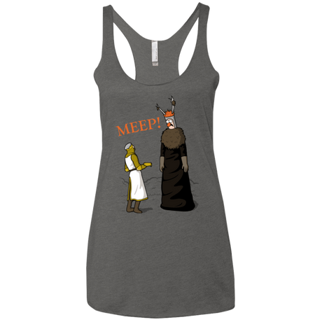 T-Shirts Premium Heather / X-Small The Knight Who Says MEEP Women's Triblend Racerback Tank