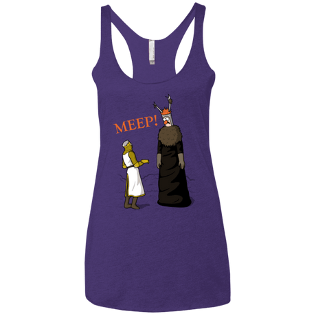 T-Shirts Purple Rush / X-Small The Knight Who Says MEEP Women's Triblend Racerback Tank
