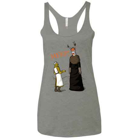 T-Shirts Venetian Grey / X-Small The Knight Who Says MEEP Women's Triblend Racerback Tank