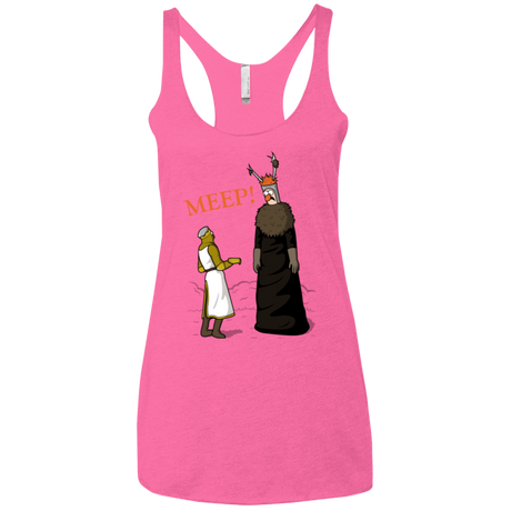 T-Shirts Vintage Pink / X-Small The Knight Who Says MEEP Women's Triblend Racerback Tank