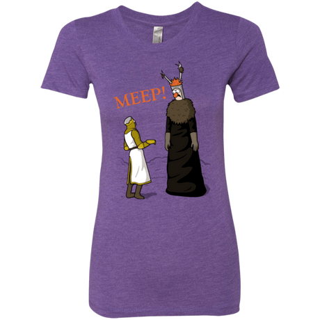 T-Shirts Purple Rush / Small The Knight Who Says MEEP Women's Triblend T-Shirt