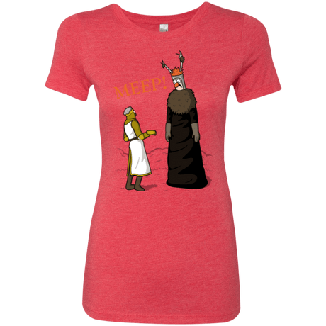 T-Shirts Vintage Red / Small The Knight Who Says MEEP Women's Triblend T-Shirt