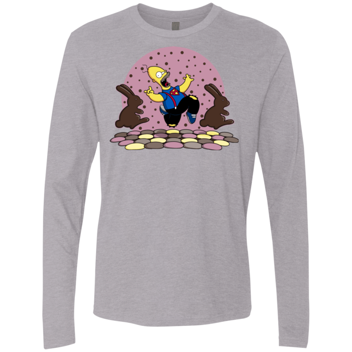 T-Shirts Heather Grey / Small The Land of Chocolate Men's Premium Long Sleeve