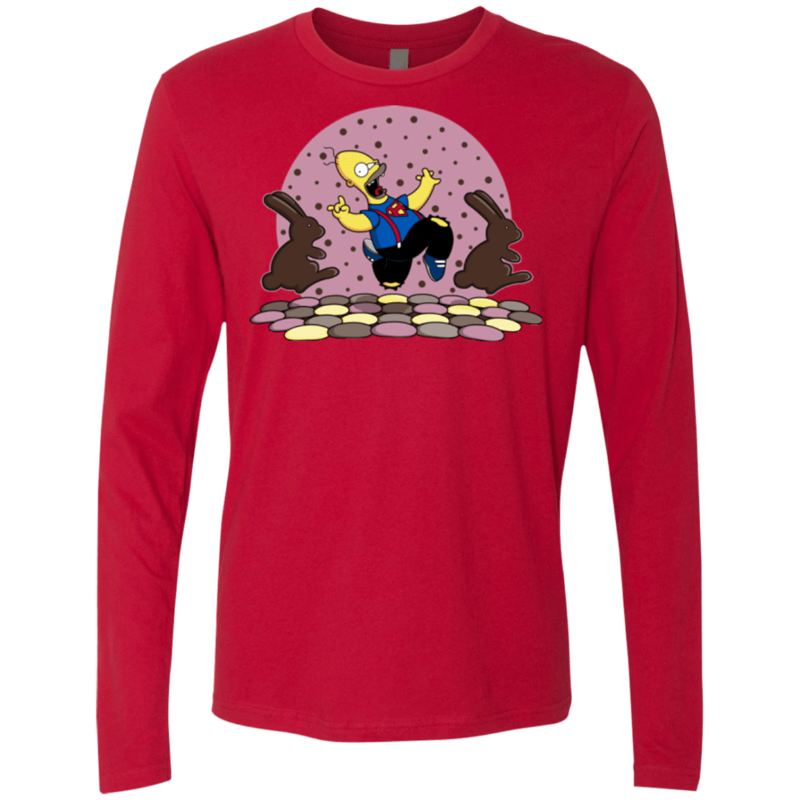 T-Shirts Red / Small The Land of Chocolate Men's Premium Long Sleeve