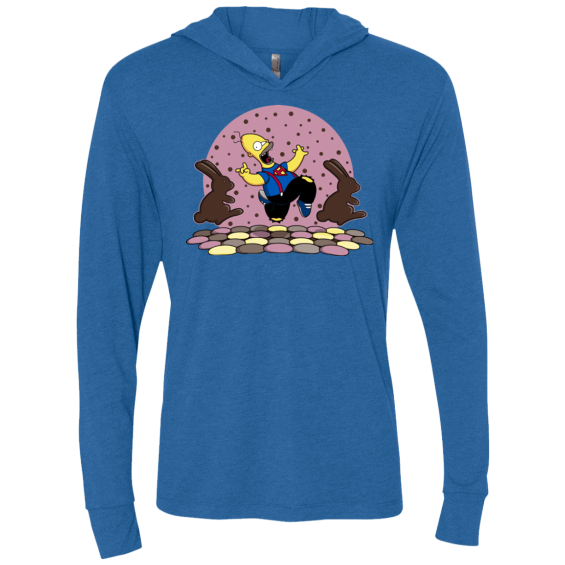 T-Shirts Vintage Royal / X-Small The Land of Chocolate Triblend Long Sleeve Hoodie Tee