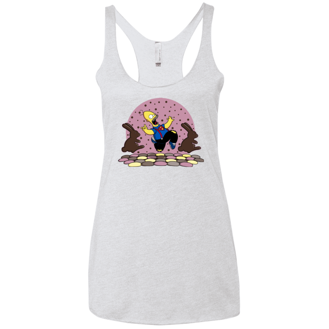T-Shirts Heather White / X-Small The Land of Chocolate Women's Triblend Racerback Tank