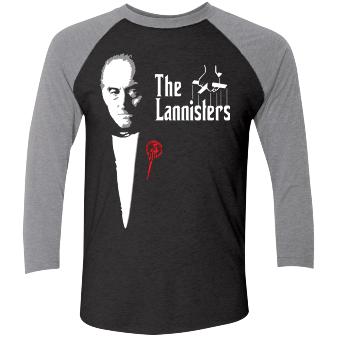 T-Shirts Vintage Black/Premium Heather / X-Small The Lannisters Men's Triblend 3/4 Sleeve