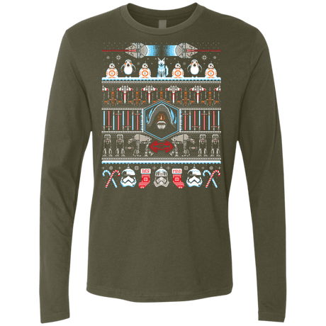 T-Shirts Military Green / Small The Last Jedi Men's Premium Long Sleeve