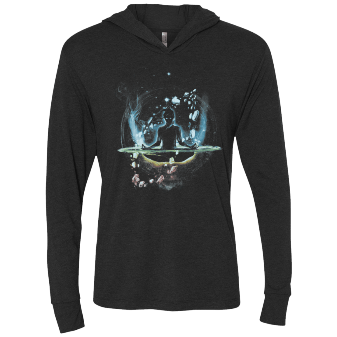 T-Shirts Vintage Black / X-Small The Last Space Bender2 Triblend Long Sleeve Hoodie Tee