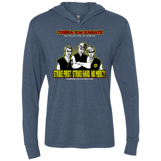 T-Shirts Indigo / X-Small The Leg Sweepers Triblend Long Sleeve Hoodie Tee