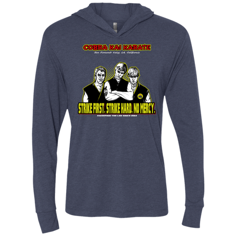 T-Shirts Vintage Navy / X-Small The Leg Sweepers Triblend Long Sleeve Hoodie Tee