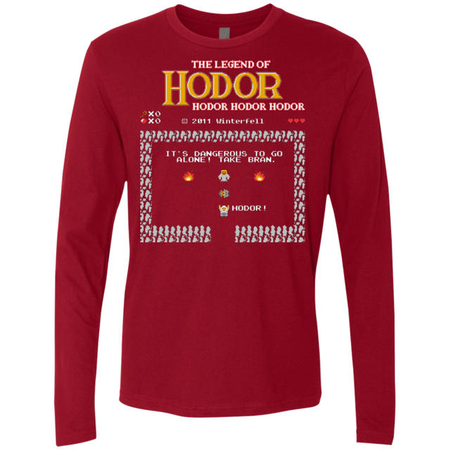 T-Shirts Cardinal / Small The Legend of Hodor Men's Premium Long Sleeve