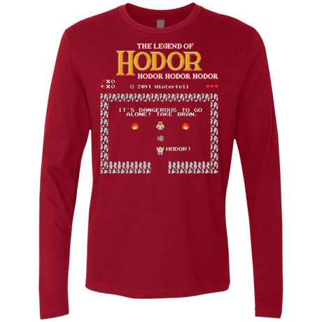 T-Shirts Cardinal / Small The Legend of Hodor Men's Premium Long Sleeve