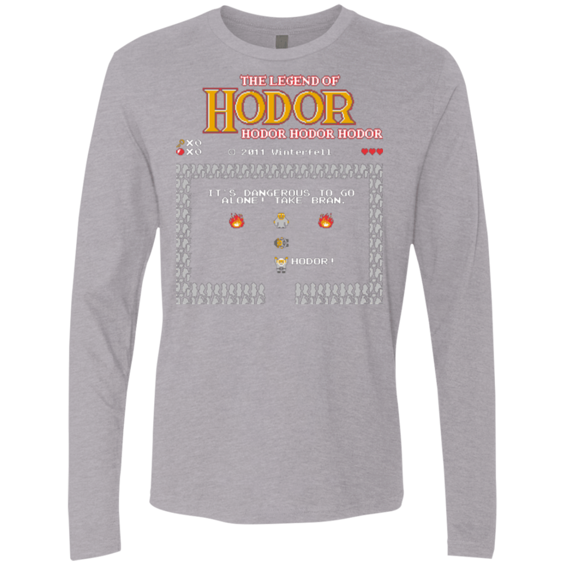 T-Shirts Heather Grey / Small The Legend of Hodor Men's Premium Long Sleeve
