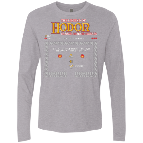 T-Shirts Heather Grey / Small The Legend of Hodor Men's Premium Long Sleeve
