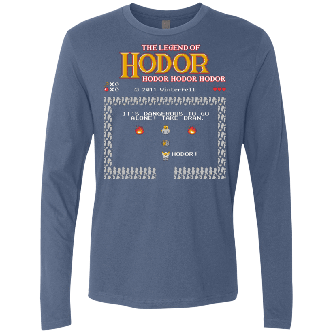T-Shirts Indigo / Small The Legend of Hodor Men's Premium Long Sleeve