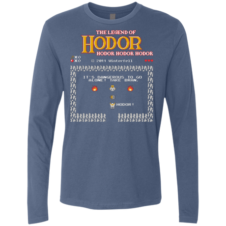T-Shirts Indigo / Small The Legend of Hodor Men's Premium Long Sleeve