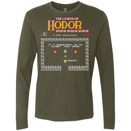 T-Shirts Military Green / Small The Legend of Hodor Men's Premium Long Sleeve