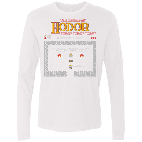T-Shirts White / Small The Legend of Hodor Men's Premium Long Sleeve