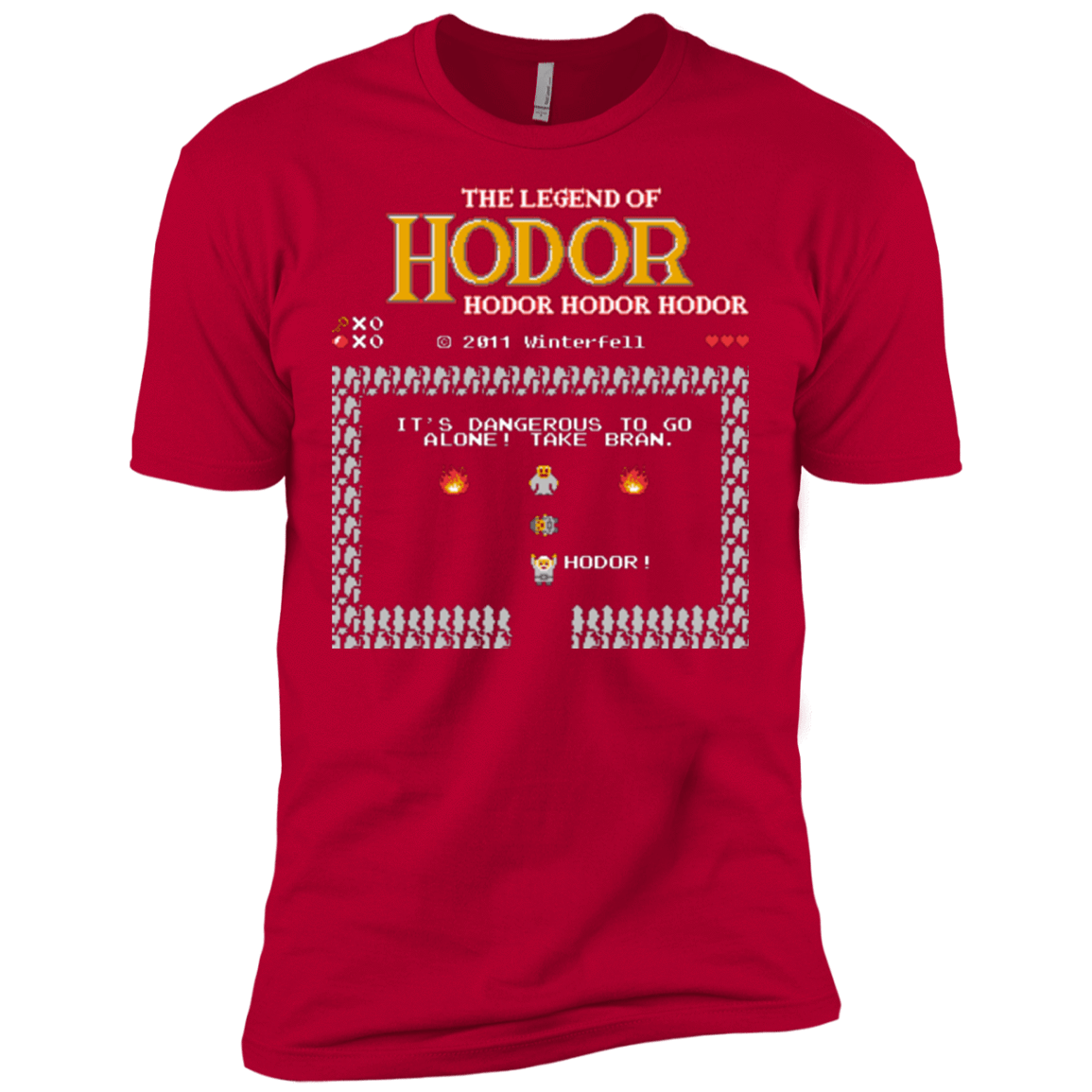 T-Shirts Red / X-Small The Legend of Hodor Men's Premium T-Shirt