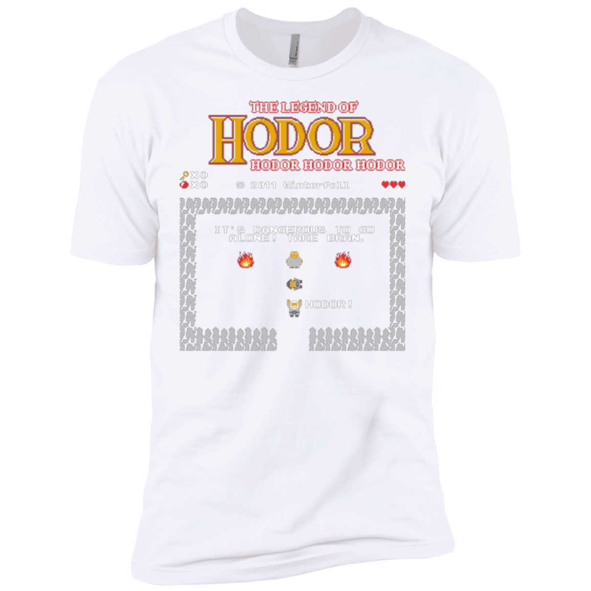 T-Shirts White / X-Small The Legend of Hodor Men's Premium T-Shirt