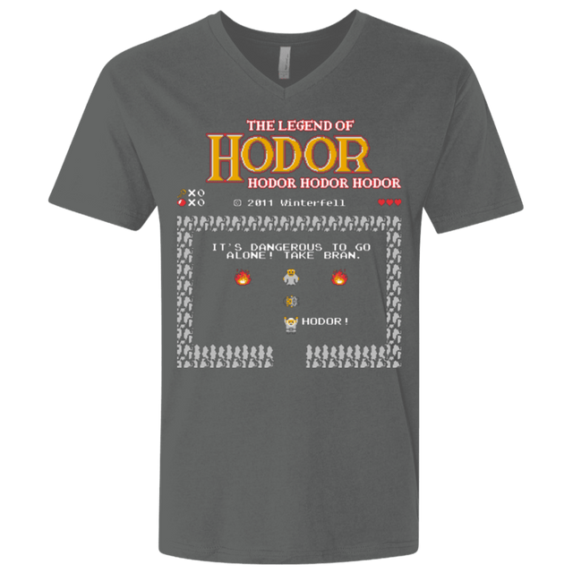 T-Shirts Heavy Metal / X-Small The Legend of Hodor Men's Premium V-Neck