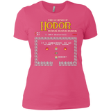 T-Shirts Hot Pink / X-Small The Legend of Hodor Women's Premium T-Shirt