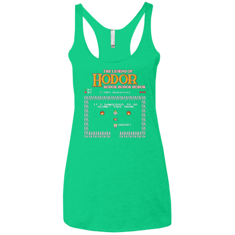 T-Shirts Envy / X-Small The Legend of Hodor Women's Triblend Racerback Tank