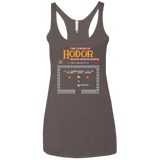 T-Shirts Macchiato / X-Small The Legend of Hodor Women's Triblend Racerback Tank