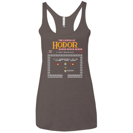 T-Shirts Macchiato / X-Small The Legend of Hodor Women's Triblend Racerback Tank