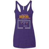 T-Shirts Purple / X-Small The Legend of Hodor Women's Triblend Racerback Tank
