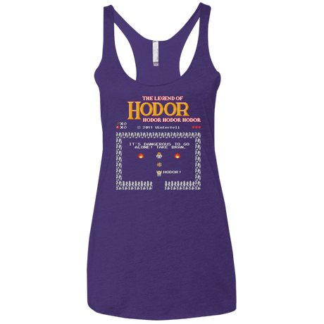 T-Shirts Purple / X-Small The Legend of Hodor Women's Triblend Racerback Tank